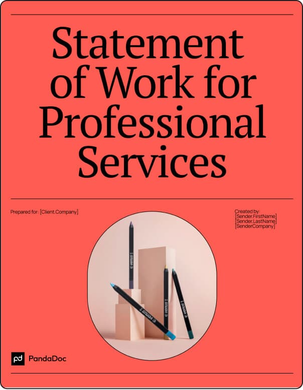 Statement of work template for professional services