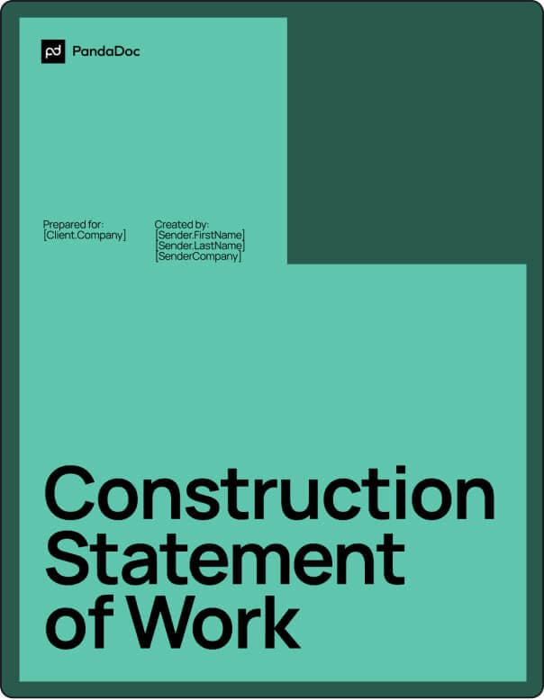 Construction statement of work template
